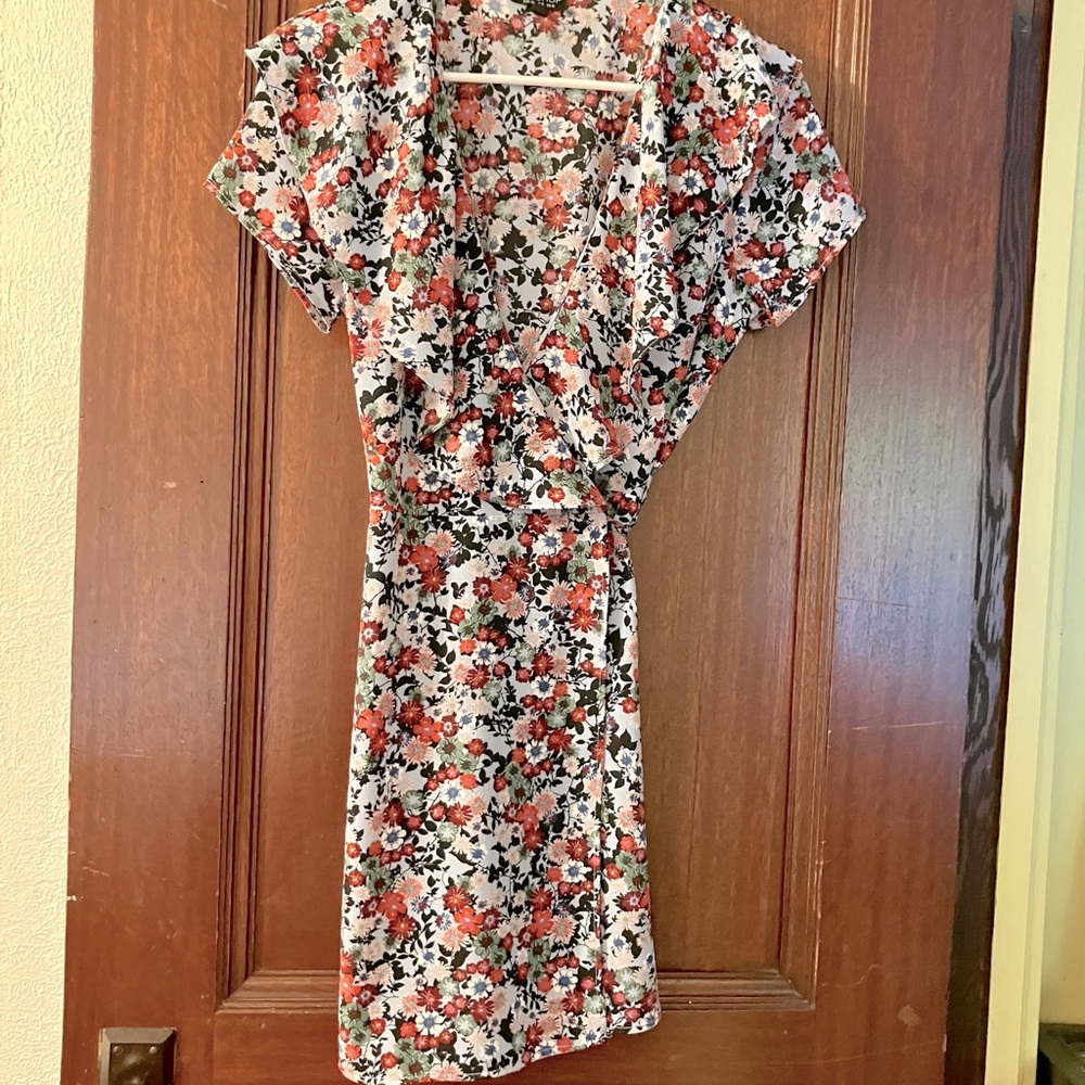 Topshop wrap mini dress, size S.
